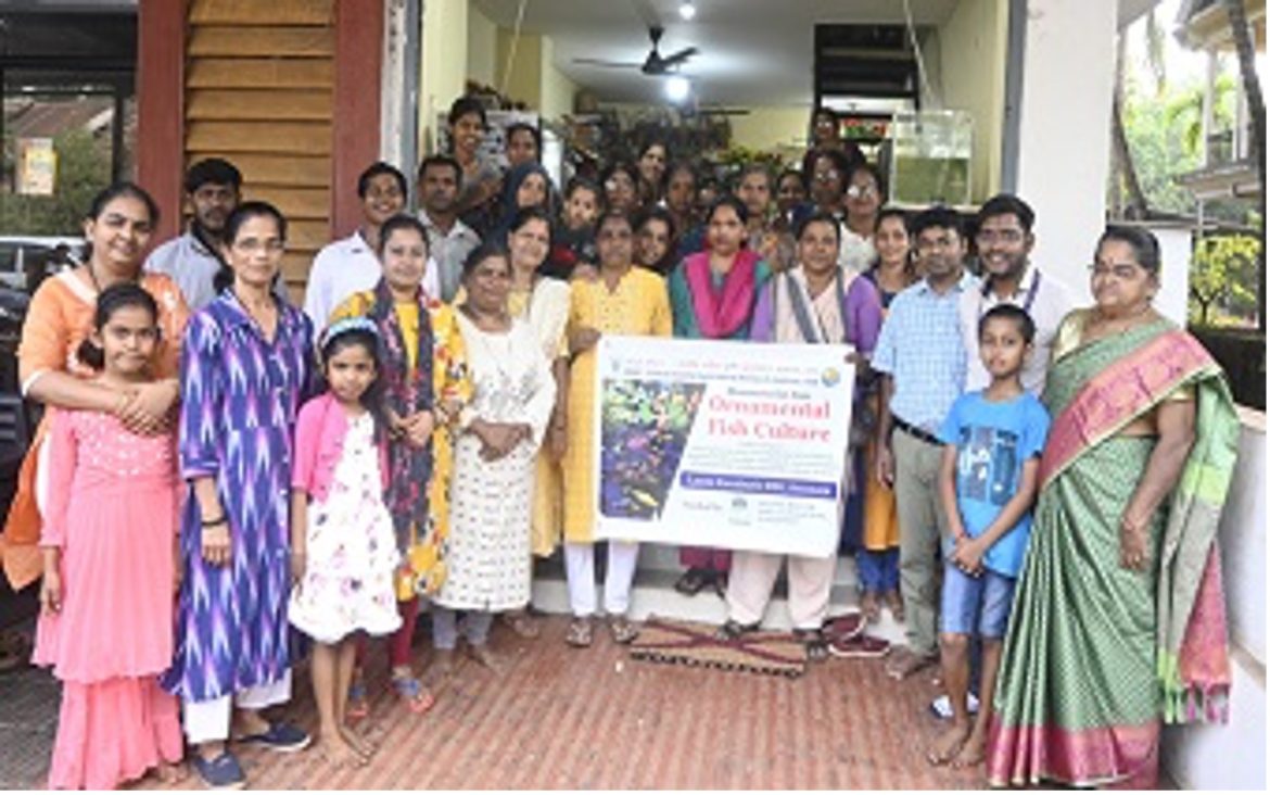 ICAR CCARI Establishes Ornamental Fish Culture Unit in Assonora North Goa Benefiting Local Women and Youth ICAR CCARI Establishes Ornamental Fish Culture Unit in Assonora North Goa Benefiting Local Women and Youth