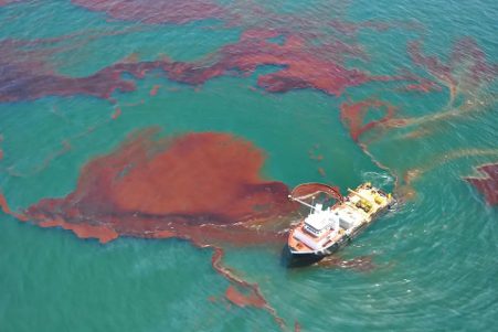 OIL SPILL IN KERCH STRAIT TONNES OF FUEL OIL FEARED LEAKED OIL SPILL IN KERCH STRAIT TONNES OF FUEL OIL FEARED LEAKED